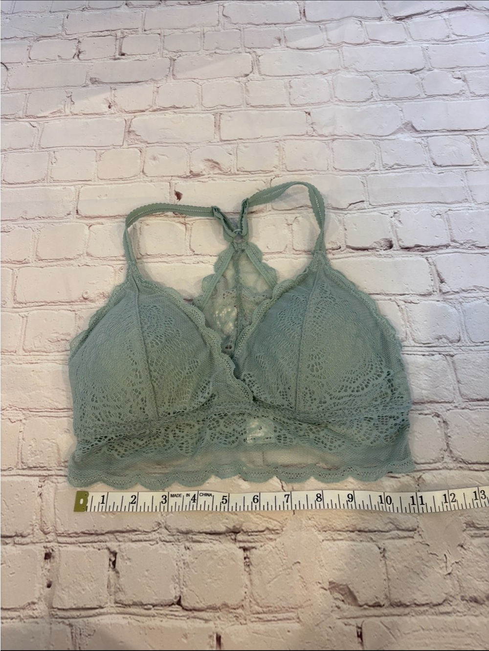 Racerback Lace Bralette in Sage